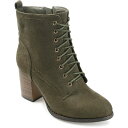 ジャーニーコレクション レディース ブーツ シューズ Women's Baylor Lace Up Booties Olive