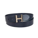トミー ヒルフィガー レディース ベルト アクセサリー Women's H Monogram Buckle Belt Navy