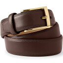 ランズエンド メンズ 手袋 アクセサリー Big & Tall Glove Leather Belt Brown