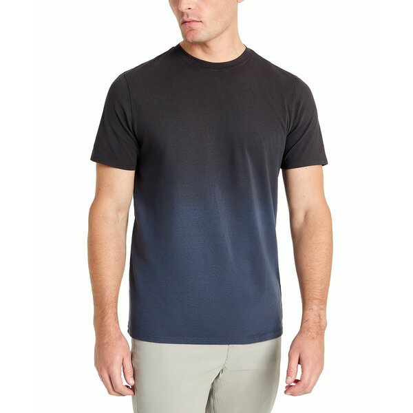 ケネスコール メンズ Tシャツ トップス Men's 4-Way Stretch Dip-Dyed T-Shirt Black