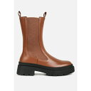 ロンンドンラグ レディース ブーツ シューズ Womens jolt elasticated gussets lug sole boots Tan