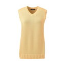 ランズエンド レディース ニット&セーター アウター Women's School Uniform Cotton Modal Sweater Vest Maize(4)