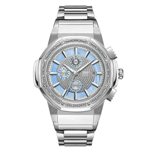 ジェイビーダブリュー レディース 腕時計 アクセサリー Men's Saxon Multifunction Silver Stainless Steel Watch, 48mm Silver ジェイビーダブリュー レディース 腕時計 アクセサリー Men's Saxon Multifunction Silver Stainless Steel Watch, 48mm Silver