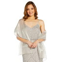 アドリアナ パペル レディース ニット&セーター アウター Metallic Wrap Scarf Silver