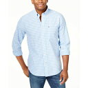トミー ヒルフィガー メンズ シャツ トップス Men's Big & Tall Classic-Fit Twain Stretch Check Shirt Collection Blue(4)