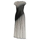 アラ レディース ワンピース トップス Twisted Pleated Knit Midi-Dress ivory black