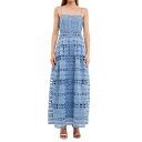 エンドレスローズ レディース ワンピース トップス Combination Lace Spaghetti Strap Maxi Dress dusty blue