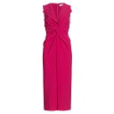 プラバルグラング レディース ワンピース トップス Lily Twist-Front Midi-Dress fuchsia