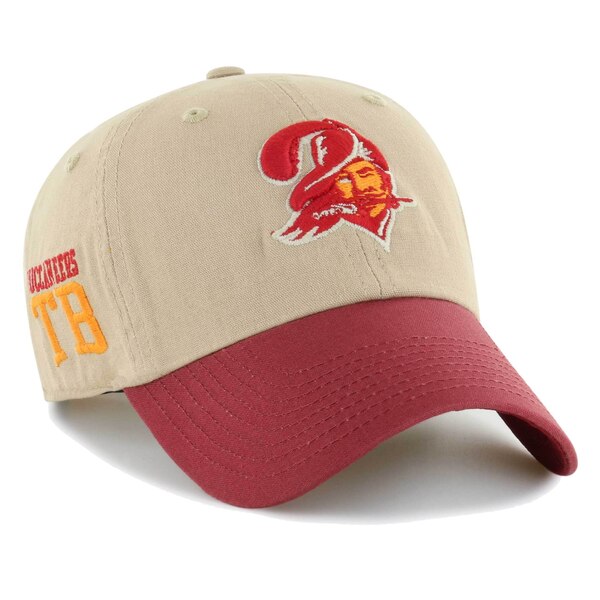 tH[eB[Zu Y Xq ANZT[ Tampa Bay Buccaneers '47 Ashford Clean Up Adjustable Hat Khaki/Red