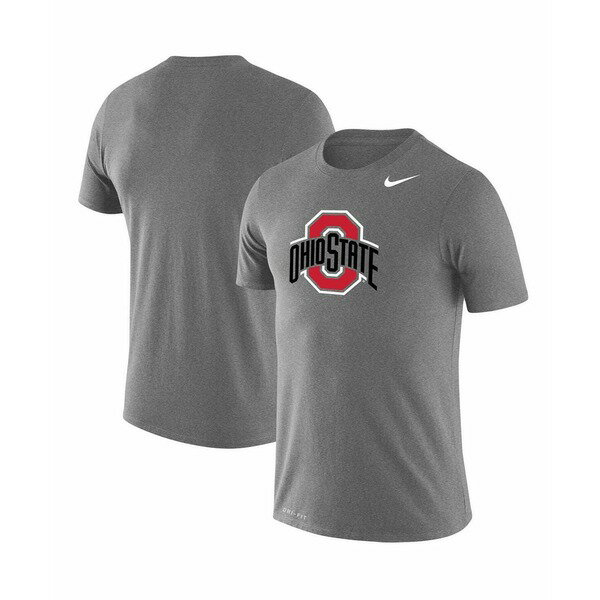 ナイキ レディース Tシャツ トップス Men's Heathered Charcoal Ohio State Buckeyes Big and Tall Legend Primary Logo Performance T-shirt Heathered Charcoal