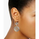 ラッキーブランド レディース ピアス＆イヤリング アクセサリー Silver-Tone Geometric Openwork Statement Earrings Silver