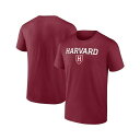 ファナティクス レディース Tシャツ トップス Men 039 s Crimson Harvard Crimson Campus T-shirt Crimson