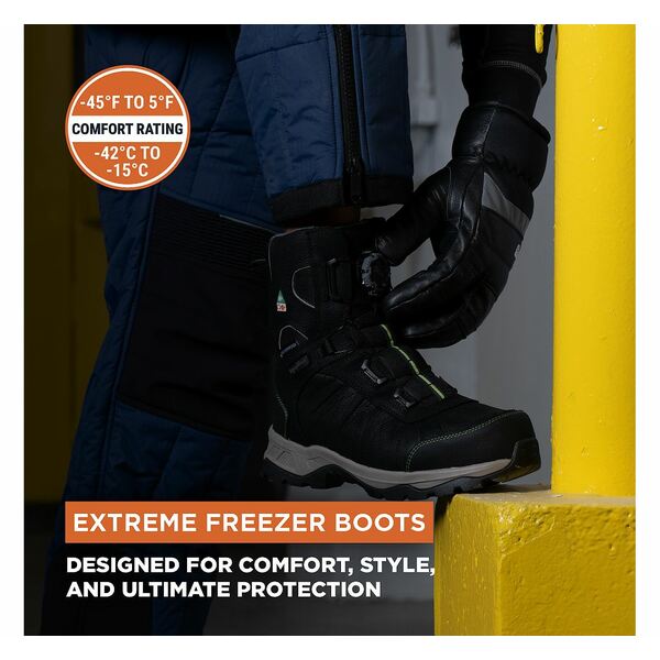 リフリッジウェア メンズ ブーツ シューズ Men s Extreme Freezer Waterproof Winter Insulated Work Boot Black