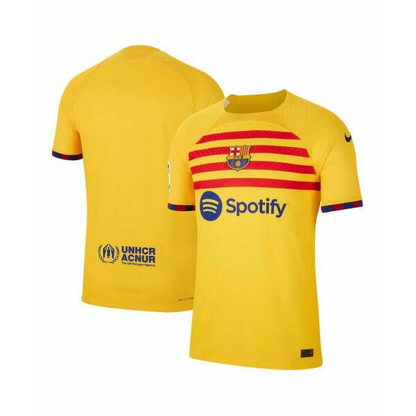 ナイキ レディース Tシャツ トップス Men 039 s Yellow Barcelona 2022/23 Fourth Vapor Match Authentic Jersey Yellow