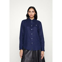 ラルフローレン レディース シャツ トップス LONG SLEEVE BUTTON FRONT - Button-down blouse - newport navy