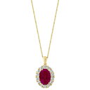 エフィー コレクション レディース ネックレス・チョーカー・ペンダントトップ アクセサリー EFFY Lab Grown Ruby (6-3/4 ct. t.w...