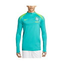 ナイキ メンズ パーカー・スウェットシャツ アウター Men's Aqua Brazil National Team 2024 Strike Drill Performance Quarter-Zip Pullover Top Aqua