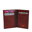 ボスカ メンズ 財布 アクセサリー Men's Genuine Leather 8 Pocket Credit Card Case Dark brown