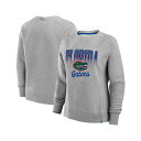 ファナティクス レディース カットソー トップス Women's Heather Gray Florida Gators Training Camp Hit Hard Fleece Pullover Sweatshirt Heather Gray