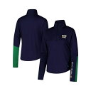 アンダーアーマー レディース カットソー トップス Women's Navy Notre Dame Fighting Irish Gameday Knockout Sleeve Hit Quarter-Zip Jacket Navy