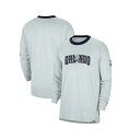 ナイキ メンズ シャツ トップス Men's Silver Orlando Magic 2024/25 City Edition Authentic Pregame Performance Long Sleeve Shooting T-Shirt Silver(4)