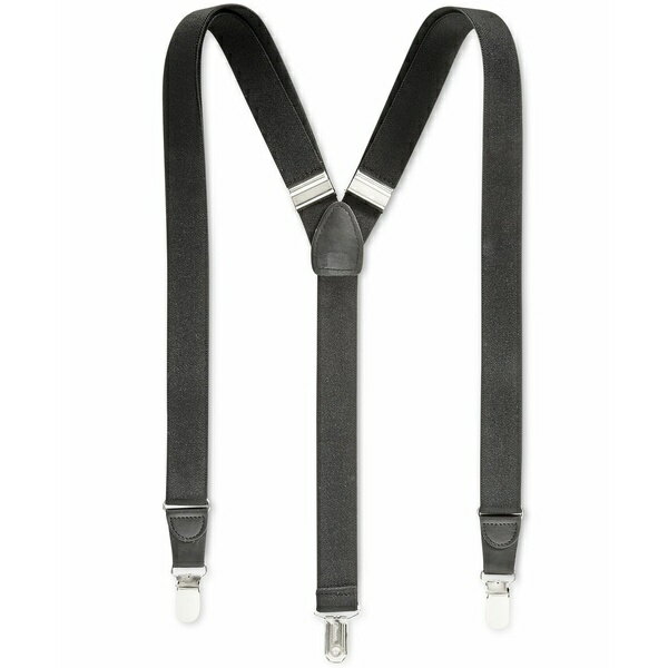 クラブルーム メンズ ベルト アクセサリー Men's Suspenders, Created for Macy's Black