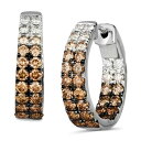 ルヴァン レディース ピアス&イヤリング アクセサリー Ombr Chocolate Diamond Ombr In & Out Small Hoop Earr...