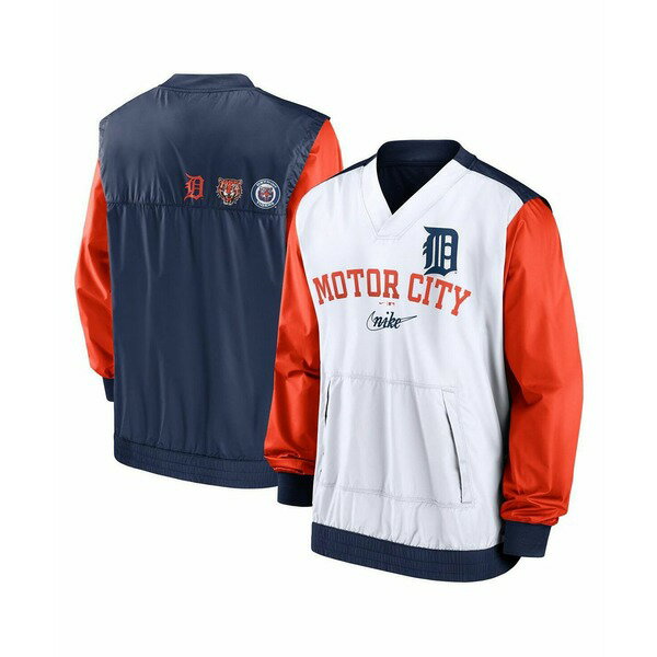 ʥ  㥱åȡ֥륾  Men's White, Navy Detroit Tigers Rewind Warmup...