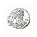 アメリカンコイントレジャー メンズ 財布 アクセサリー Men's Sterling Silver Diamond Cut Coin Money Clip with Proof American Silver Eagle Dollar Silver