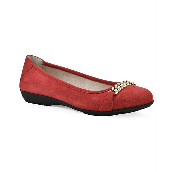 クリフバイホワイトマウンテン レディース サンダル シューズ Women's Charmed Ballet Flats Red Fabric