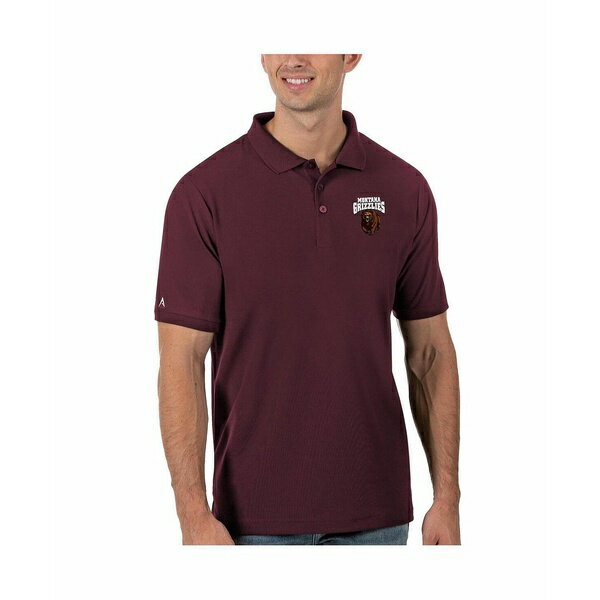 ƥ   ȥåץ Men's Maroon Montana Grizzlies Legacy Pique Polo M...
