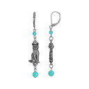2028 レディース ピアス&イヤリング アクセサリー Bead Cat Drop Earrings Turquoise