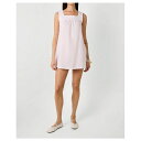 ウィ ウォー ワット レディース ワンピース トップス Women's Square Neck Babydoll Mini Dress Classic white
