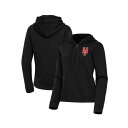 アンティグア レディース カットソー トップス Women's Black New York Mets Contemporary Quarter-Zip Hoo...