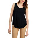 ジェイエムコレクション レディース カットソー トップス Women's Scoop-Neck Sleeveless Tank Top, Regular & Petite, Created for Macy's Deep Black(4)