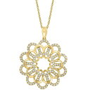 エフィー コレクション レディース ネックレス・チョーカー・ペンダントトップ アクセサリー EFFY Diamond Openwork Flower Penda...