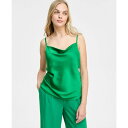 バースリー レディース カットソー トップス Women's Sleeveless Satin Cowlneck Top, Exclusively at Mac...