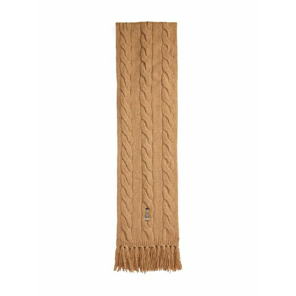 Polo Ralph Lauren - ラルフローレン レディース マフラー・ストール・スカーフ アクセサリー Cable-knit fringed scarf Brown