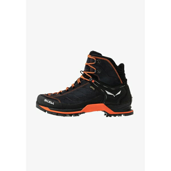 サレワ メンズ バスケットボール スポーツ MTN TRAINER MID GTX - Mountain shoes - asphalt/fluo orange