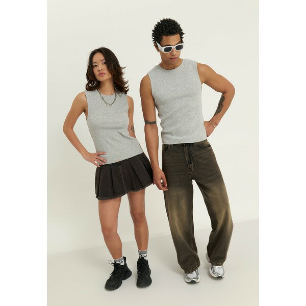 楢   塼 UNISEX 2 PACK - Top - white/grey