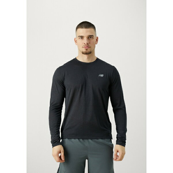 ニューバランス メンズ バスケットボール スポーツ ATHLETICS RUN - Long sleeved top - black