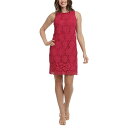 ロンドンタイムス レディース ワンピース トップス Women's Lace Sleeveless Shift Dress Berry