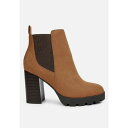 ロンンドンラグ レディース ブーツ シューズ Womens sonia block heeled boots Tan