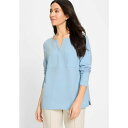 オルセン レディース カットソー トップス Women's Mixed Media Sequin Trim T-Shirt Lt blue(4)
