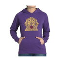 エルエーポップアート レディース パーカー・スウェットシャツ アウター Women's Word Art Hooded Sweatshirt -Dog Purp...