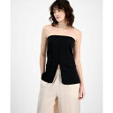バースリー レディース カットソー トップス Women's Strapless Button-Front Corset Vest Top, Exclusively at Macy's Deep Black(4)