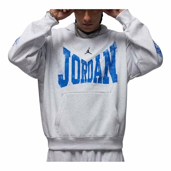 Air Jordan ジョーダン メンズ スニーカー 【Air Jordan Brooklyn Collegiate Pullover Oversized Hoodie 'Birch Heather Black' HV0093-051】 サイズ US_M_XL