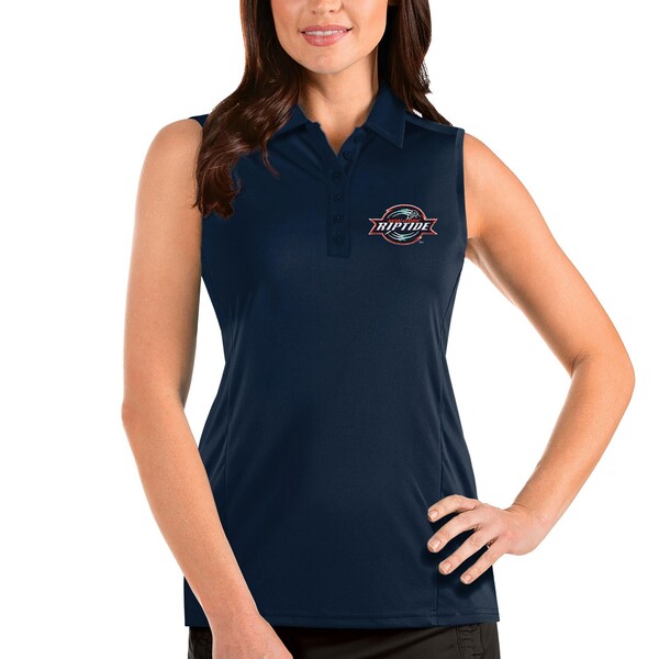 ƥ ǥ ݥ ȥåץ New York Riptide Antigua Women's Tribute Sleeveless Polo Navy