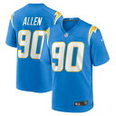 ナイキ メンズ ユニフォーム トップス Brevin Allen Los Angeles Chargers Nike Team Game Jersey Powder Blue