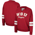 コロシアム レディース パーカー・スウェットシャツ アウター Washington State Cougars Colosseum Women's Perfect Date?Notch Neck Pullover Sweatshirt Crimson